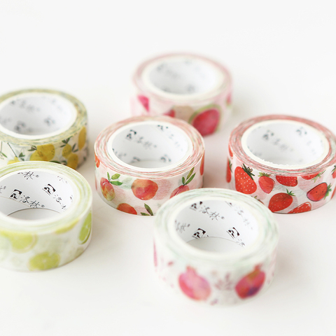 15mm*7m Summer cool fruit Japanese Masking Washi Tape Decorative Adhesive Tape Decora Diy Scrapbooking Sticker Label Stationery ► Photo 1/5