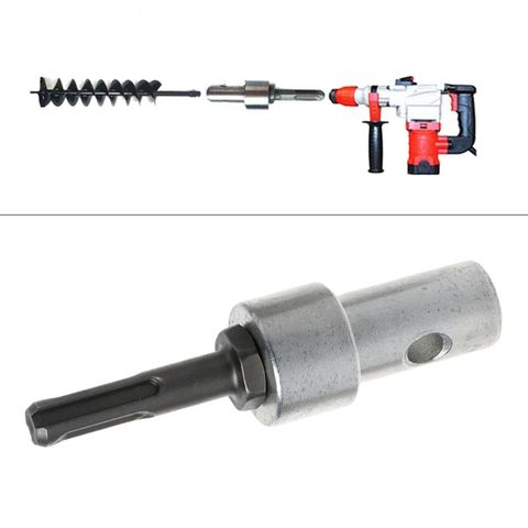 2 Round Pits 2 Slots Drill Bit Adapter For Electric Drill Convert to Earth Auger Head Connector Tool ► Photo 1/6