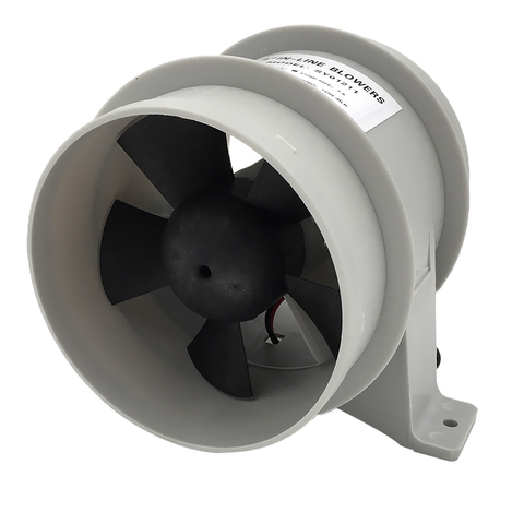 Marine 4-Inch Dia Water-proof ABS High Air Flow Quiet Blower Water Resistant 12V ► Photo 1/6