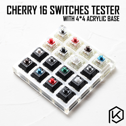 acrylic Switch Tester 4X4 clear housing  base for cherry brown black red blue tactile grey silver green nature white clear rgb ► Photo 1/3