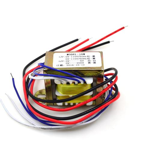 GZLOZONE 10W EI Transformer For Tube Preamp 0-110V*2 To 0-6V 1A 0-200V 20mA ► Photo 1/1