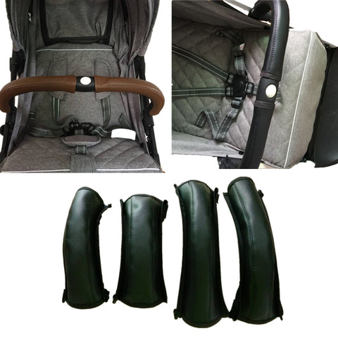 2pcs/set Pram Stroller Handle Leather Baby Stroller Armrest Protective Case Armrest Covers Baby Stroller Accessories ► Photo 1/6