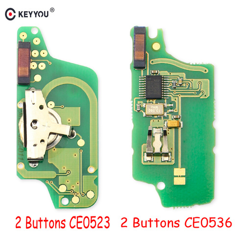 KEYYOU For Peugeot 306 207 307 308 407 807 408 ASK For Citroen C2 C3 Remote Key Electronic Circuit Board 3 Buttons Ce0523 Ce0536 ► Photo 1/6