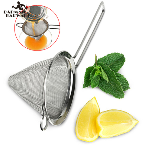 1pcs 304 Stainless Steel Conical Cocktail Sieve Great For Removing Bits From Juice Julep Strainer Cocktail Strainer Bar Strainer ► Photo 1/6