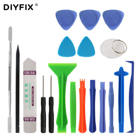 DIYFIX 19Pcs Phone Repair Tool Kit Metal Pry Bar Mobile Phone Disassemble Tools Kit for iPhone Samsung PC DIY Hand Tools Set ► Photo 1/6