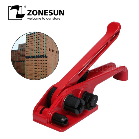 ZONESUN Hand Strapping Tool for Polyester Strip Manual Strapping Tensioner For 12-19MM PP PET Plastic Belt Band Strap ► Photo 1/6