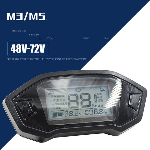 Electric Vehicle Accessories LCD Meter Odometer M3 M5 48V 60V 72V Speedometer Electricity Display ► Photo 1/1