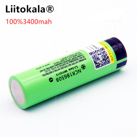 Liitokala New Original 18650 NCR18650B 3400 mah Rechargeable Li-ion battery 3.7V 3400 battery ► Photo 1/6