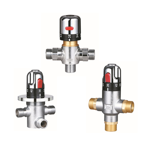 Thermostatic mixing valve bathroom quality brass shower thermostatic valve faucet constant temperature chrome plated 1/2
