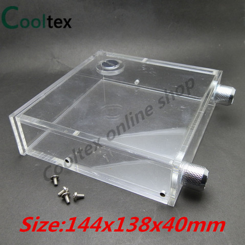 100% new Acrylic Full transparent optical drive PMMA Water tanks 400ML 144x138x40mm for computer water cooling tank cooler ► Photo 1/3