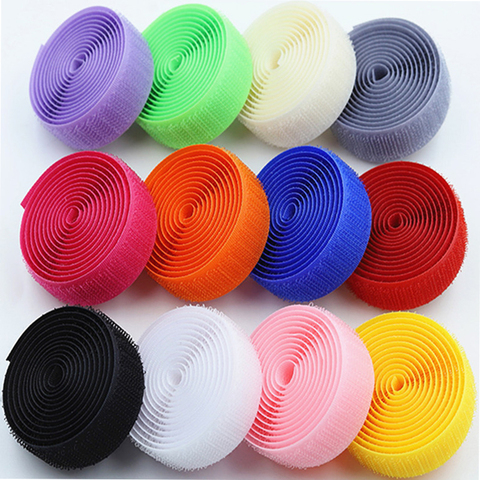 2Meters Pair 20mm Colorful Hook and Loop fastener Tape No Glue the hooks velcros Sewing-on Magic belt sticky DIY craft supplies ► Photo 1/6