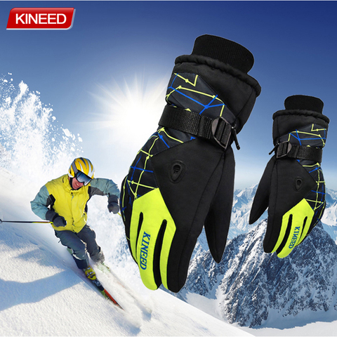 Winter Warm Snowboard Ski Gloves men women mountain Skiing snowmobile waterproof snow motorcycle Gloves Windproof guanti moto ► Photo 1/6