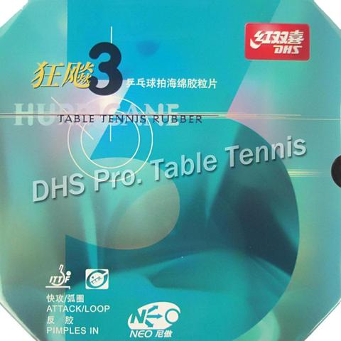 DHS NEO Hurricane 3 NEO Hurricane3 NEO Hurricane-3 Pips-In Table Tennis PingPong Rubber With Orange Sponge ► Photo 1/5
