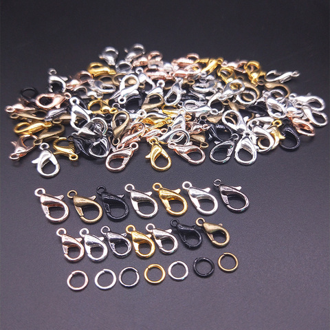 30Pcs Lobster Clasp Hook/100Pcs Open Circle Jump Rings Jewelry Findings DIY Making Necklace bracelet Buckle Jewelry Accessories ► Photo 1/6