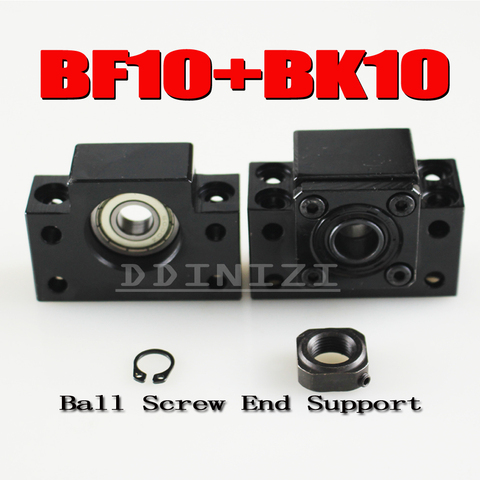 BK10 BF10 Set : 1 pc of BK10 and 1 pc BF10 for SFU1204 Ball Screw End Support CNC parts BK/BF10 ► Photo 1/2