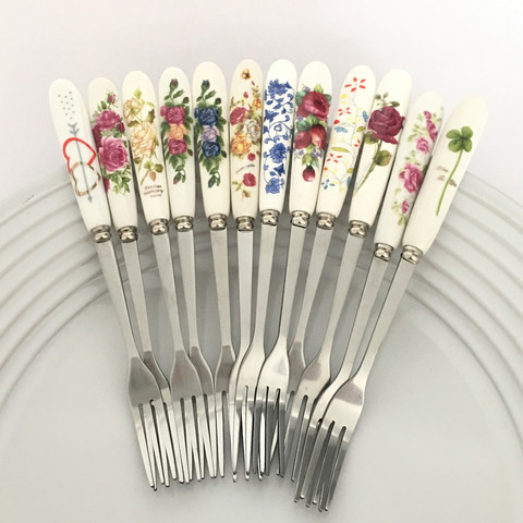 Free shipping (3pcs/lot)Kitchen tool Fashion Stainless Steel Fork /156mm Bone China fruit fork /cake dessert fork tableware ► Photo 1/6