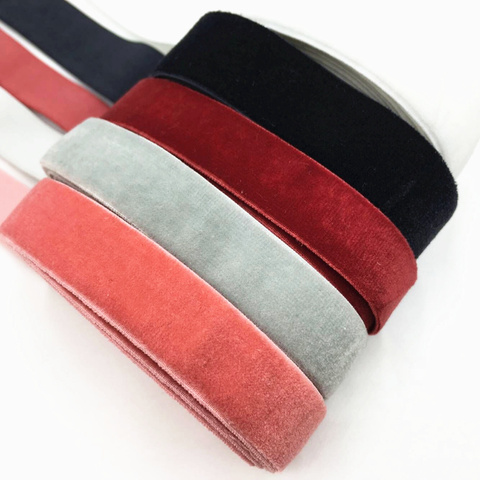  Velvet Elastic Band  Hair Bowknot Accessories DIY home decoration Wedding Party gift packing 15mm 5yards ► Photo 1/6
