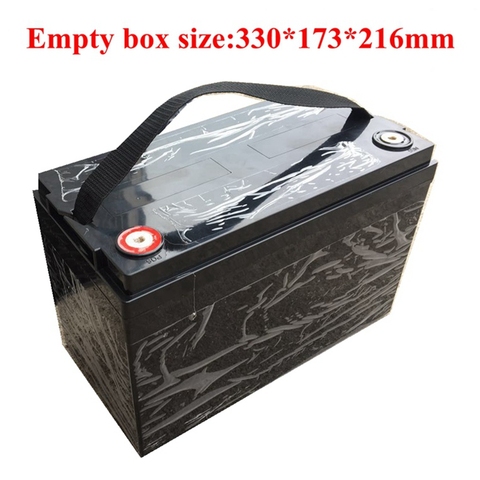 12V 24V 36V 48V 100Ah Customize Battery Pack Box for Build Battery Pack Black Box with Handle Empty Box for OEM Box ► Photo 1/3