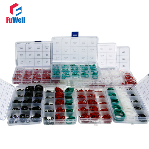 Rubber Silicon O Rings Set VMQ NBR FKM O Ring Seal Kit Rubber Silicone O-ring Gasket Set Assortment Set with Plastic C ► Photo 1/4