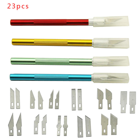 23 PCS Precision Hobby Knife Stainless Steel Blades for Arts Crafts PCB Repair Leather Films Tools Pen Multi Purpose Razor DIY ► Photo 1/3