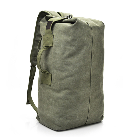 New Large Capacity Backpack Male Luggage Boys Canvas Backpack Bucket Shoulder Bags Leisure Men Backpacks for Travel for School ► Photo 1/6