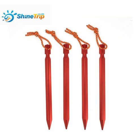 4 pcs 18cm Outdoor Tent Peg Nail  Aluminium Alloy Stake Rope Camping Equipment Tent Accessories ► Photo 1/5