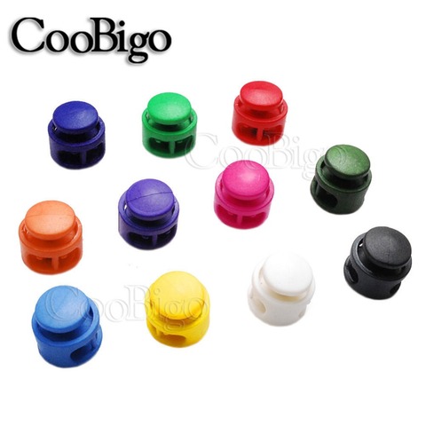 12pcs Colors Cord Lock Stopper Buckles Clamp 2 Hole Toggle Clip Kids Toys Paracord Shoelace Cord Bag Cord Lanyard Accessories ► Photo 1/6
