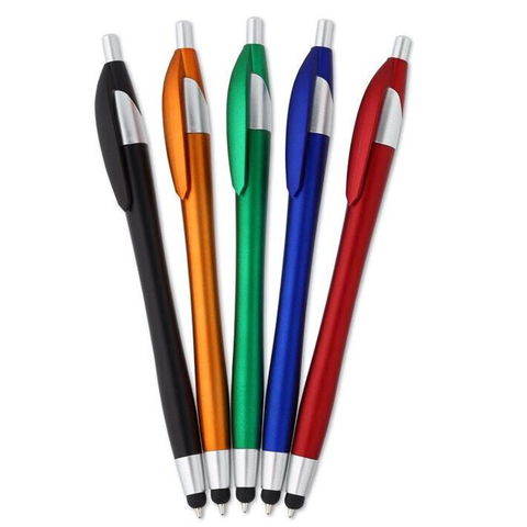 10 Pieces Capacitance Pen Mobile Phone Touch Screen Stylus Painting Pen Writing Pens 2 in 1 Useful Office School Ballpoint Pen ► Photo 1/6