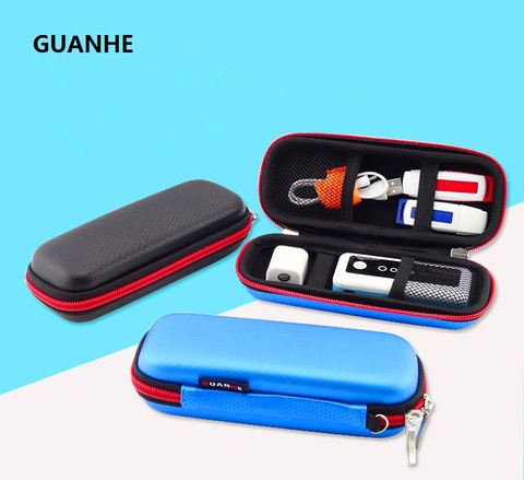 GUANHE New USB Flash Drives Carrying Organizer Case Storage Protection Pouch Bag USB bank Key Power Bank earphone ► Photo 1/6