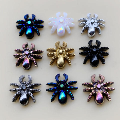 60pcs Animal Art Designs Spider Jewelry Charms DIY Halloween Decorations Accessories 13mm-B58 ► Photo 1/6