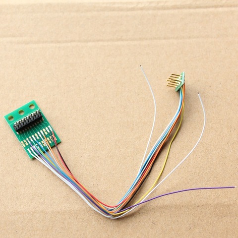 860046 21PIN/21MTC To 8PIN/NEM652 Harness adaptor with Speaker Wires for Dcc model train Railway/LaisDcc Brand ► Photo 1/1