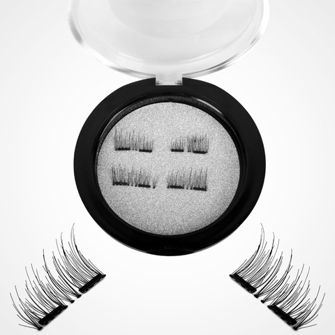 4pcs/set Magnetic Eyelashes Lashes Extension Natural Reusable Handmade No Glue Magnetic Fake Eyelashes With Eyelashes Applicator ► Photo 1/5
