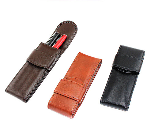 Stationery leather Pencil Case school Pencil Bag Writing pencil case Office Supplies Pen bag Students Pencils ► Photo 1/4