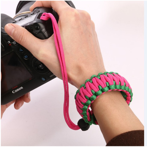 Thicken Camera bracelet Outdoor survival bracelet paracord 550 4mm digital camera shatter-resistant anti-lost wrist strap ► Photo 1/6