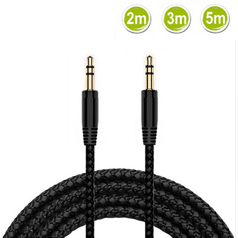 2m 3m 5m 3.5mm Aux cable Male to 3.5mm Jack Male AUX Audio Stereo Headphone Cable 3.5 mm Aux Audio Cable Cord for Phone Earphone ► Photo 1/6