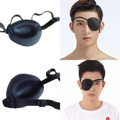 HOT Unisex Black Single Eye Patch  Washable Adjustable Concave Eye Patch Medical Patch Pirate Cosplay Costume ► Photo 1/6