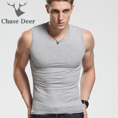 2022 Men Tank Top New Brand Chase Deer Cotton High Quality Undershirt Bodybuilding Singlet Fitness Sleeveless Vest Men Tank Tops ► Photo 1/6