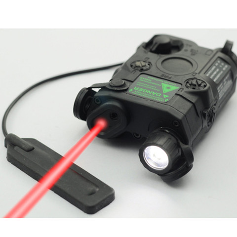 AN/PEQ-15 Red Dot Laser White LED Flashlight 270 Lumens for Standard 20mm Rail Night Vision Hunting Rifle Battery Case Element ► Photo 1/6