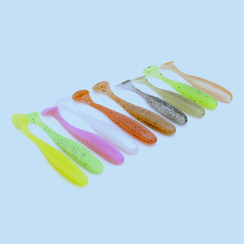 Soft Lure T Tail Worm Bait Super Blink Color Attraction Rig 6.5cm/7.5cm/8.5cm Catch Mandarin Fish Lot 14-20 Pieces ► Photo 1/6