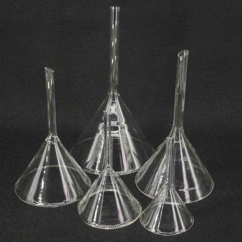 40mm/50mm/60mm/75mm/80mm/90mm/100mm/120mm Miniature Lab Glass Funnel Borosilicate Glassware Triangle Funnel ► Photo 1/6