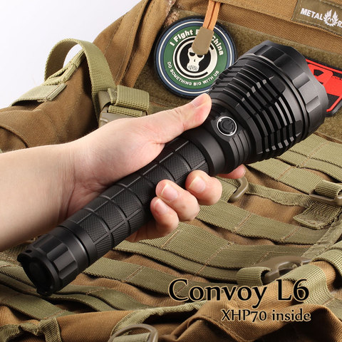 Black Convoy L6 flashlight ,XHP70.2 led inside ► Photo 1/3