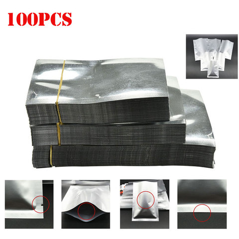 100PCS Aluminum Foil Mylar Bags Vacuum Sealer Food Storage Packages Pouches 8 Sizes ► Photo 1/6