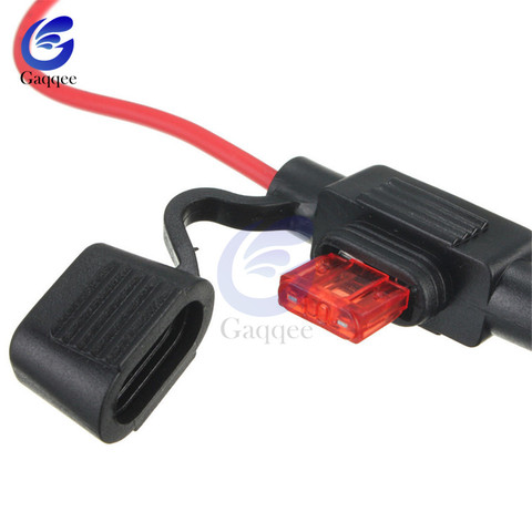 Waterproof Power Socket Mini Blade Type In Line Fuse Holders with 10A Fuse Car Replacement Fuses ► Photo 1/5