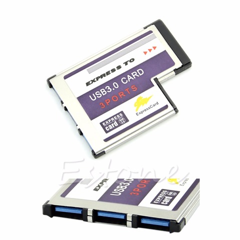 1 Set 54mm Express Card 3 Port USB 3.0 Adapter Expresscard for Laptop FL1100 Chip New ► Photo 1/1