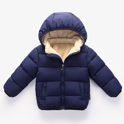 Baby Boys Jacket Winter Thick Coats For Kid Boys Warm Wool Outerwear For Girls Fur Hooded Jacket Children Clothes 12 3 4 Years ► Photo 1/6