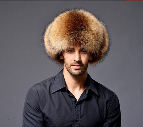 MEN'S TRAPPER FOX RACCOON FUR HAT REAL LEATHER Ushanka SHAPKA CHAPEAU -  Price history & Review, AliExpress Seller - SUPPEV&STTDIO Official Store
