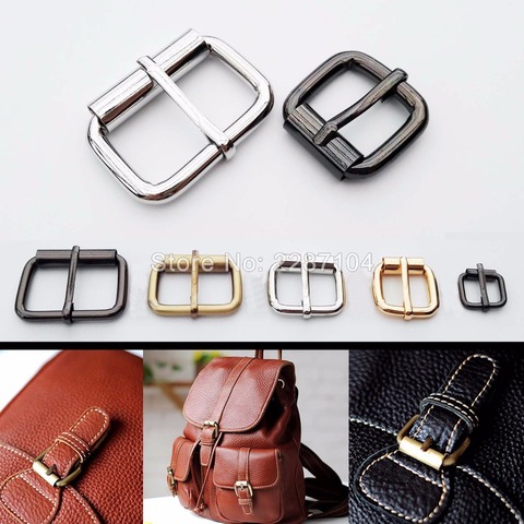 2pc Metal Heavy Duty Hand Bag Shoe Strap Belt Web Adjust Roller Pin Buckle Snap Rectangle Ring Leather Craft Repair DIY Decor ► Photo 1/6