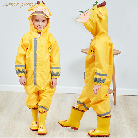 Kids Waterproof Rain Pants New 2022 Waterproof Overalls 3-8Yrs Baby Boys Girls Jumpsuit Fashion Children Raincoat Clj016 ► Photo 1/6