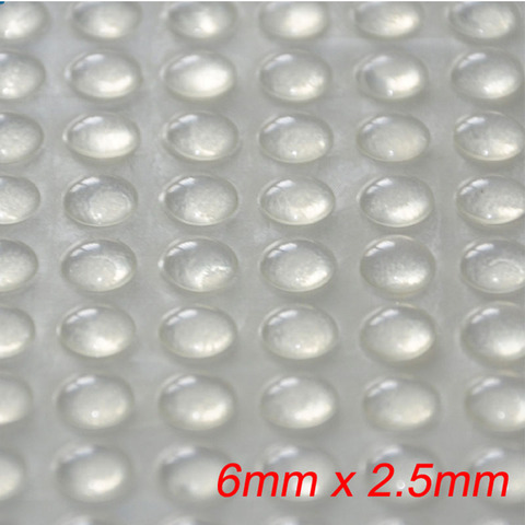 100 Pcs 6 x 2.5 mm Self Adhesive Round Silicone Rubber Bumpers Soft Transparent Black Anti Slip shock absorber Feet Pads Damper ► Photo 1/4