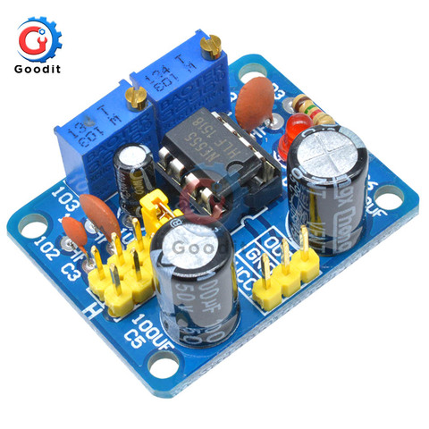 NE555 Pulse Frequency Duty Cycle Signal Generator Square Wave Rectangular Wave Adjustable 555 Board NE555P Module ► Photo 1/6